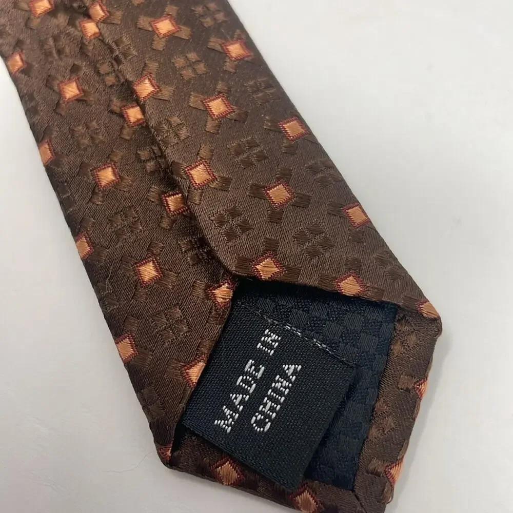 NWT Bundle of Sean John brown/yellow jacquard 100% silk ties
